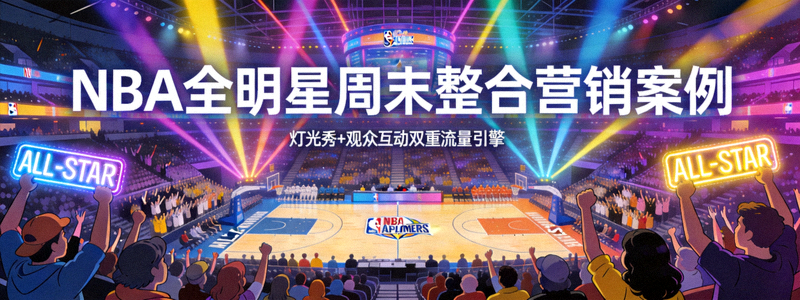NBA全明星周末整合营销案例 - 球场上的灯光秀和观众