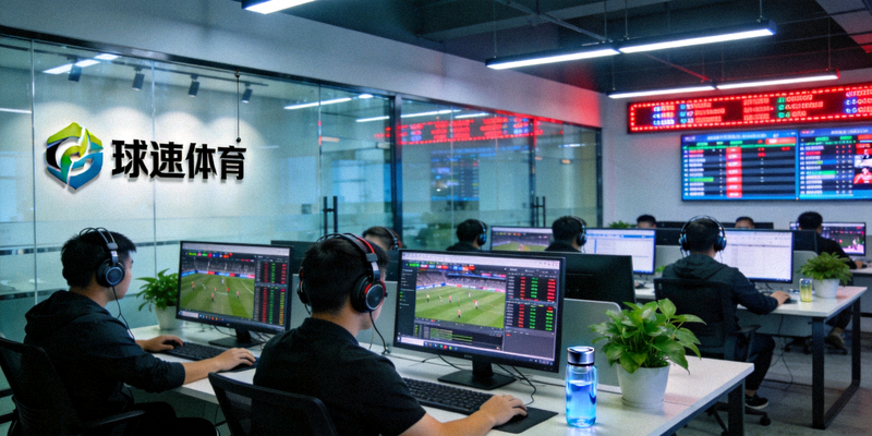 球速体育现代化办公室内部场景 - 员工在电脑前专注工作